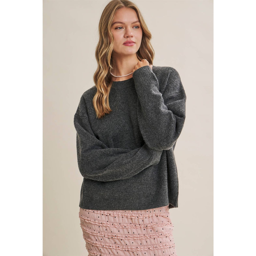 Autumn Gingham Back Sweater