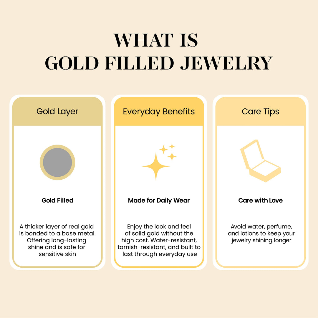 18K Gold Filled Oval CZ Stud Earrings