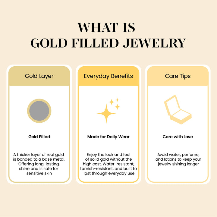 18K Gold Filled Oval CZ Stud Earrings