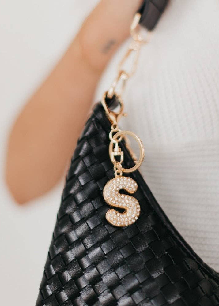 Diamond Initial Bag Charm