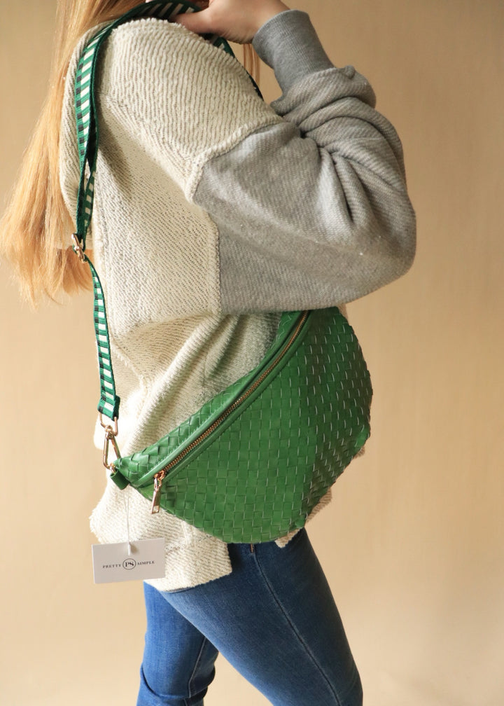 Westlyn Woven Bum Bag in Emerald