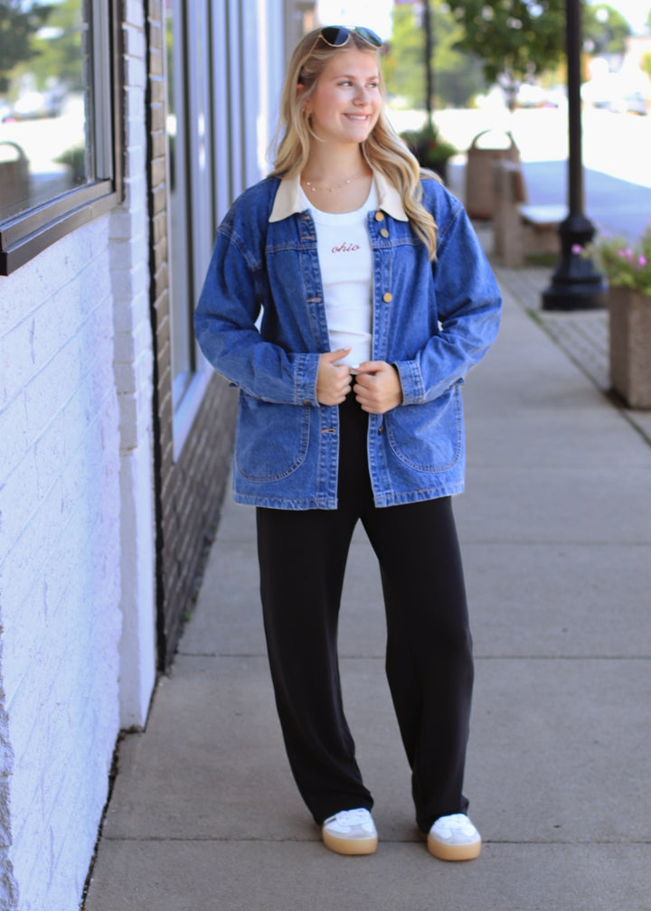 Beverly Contrast Collar Denim Jacket