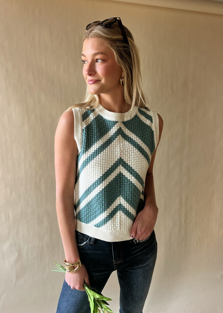 Lilly Chevron Sweater Vest