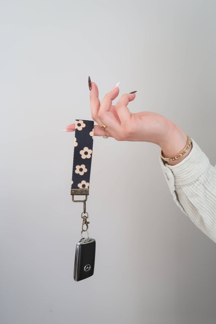 Canvas Wrist Keychain Lanyard, Key Wristlet