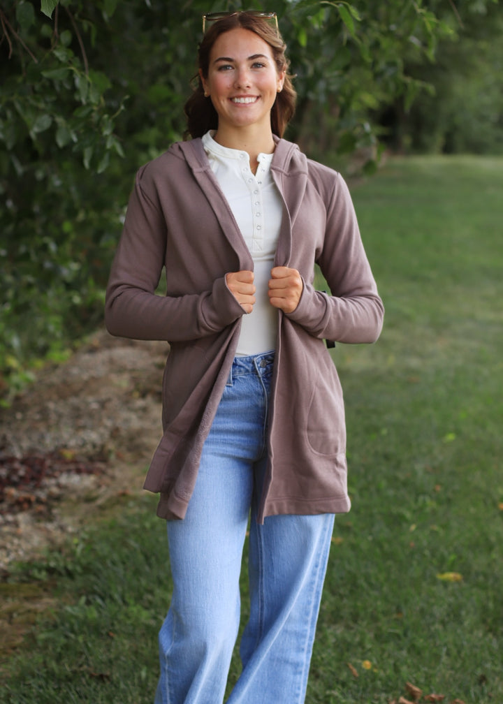 Iron Brown Butter Fleece Hoodie Cardigan