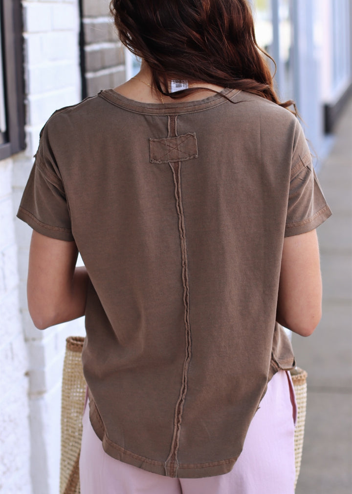 The Brown Essential Seam Top