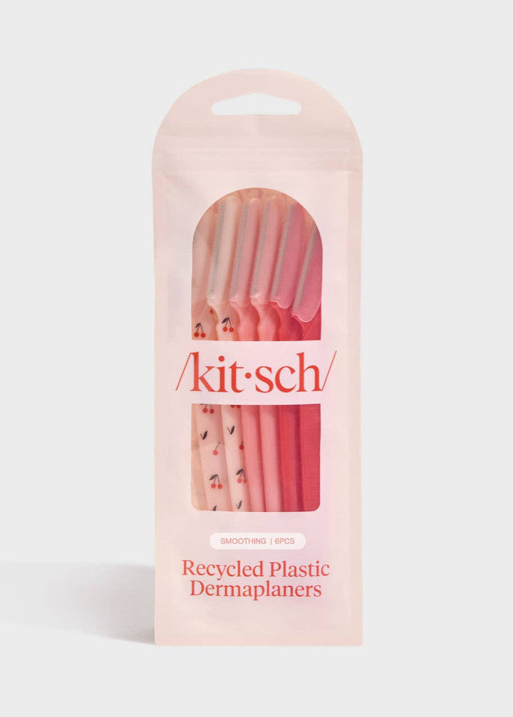 Recycled Plastic Dermaplaners 6pc Set - Asstd Cherry Blossom