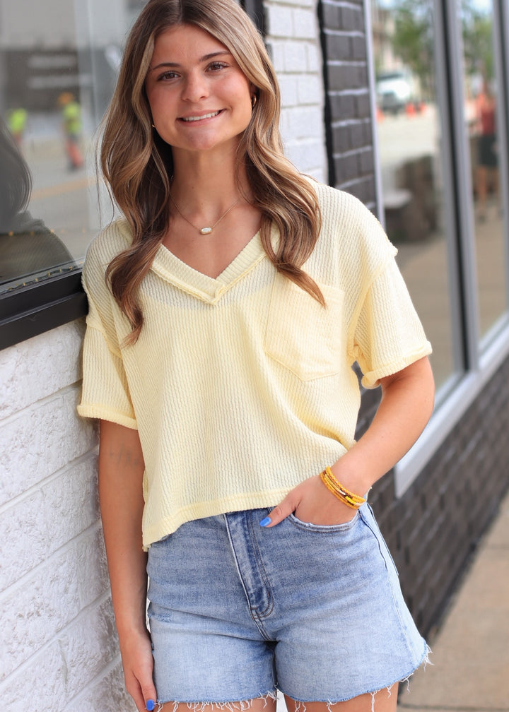 The Sunlit Seam Ribbed Top