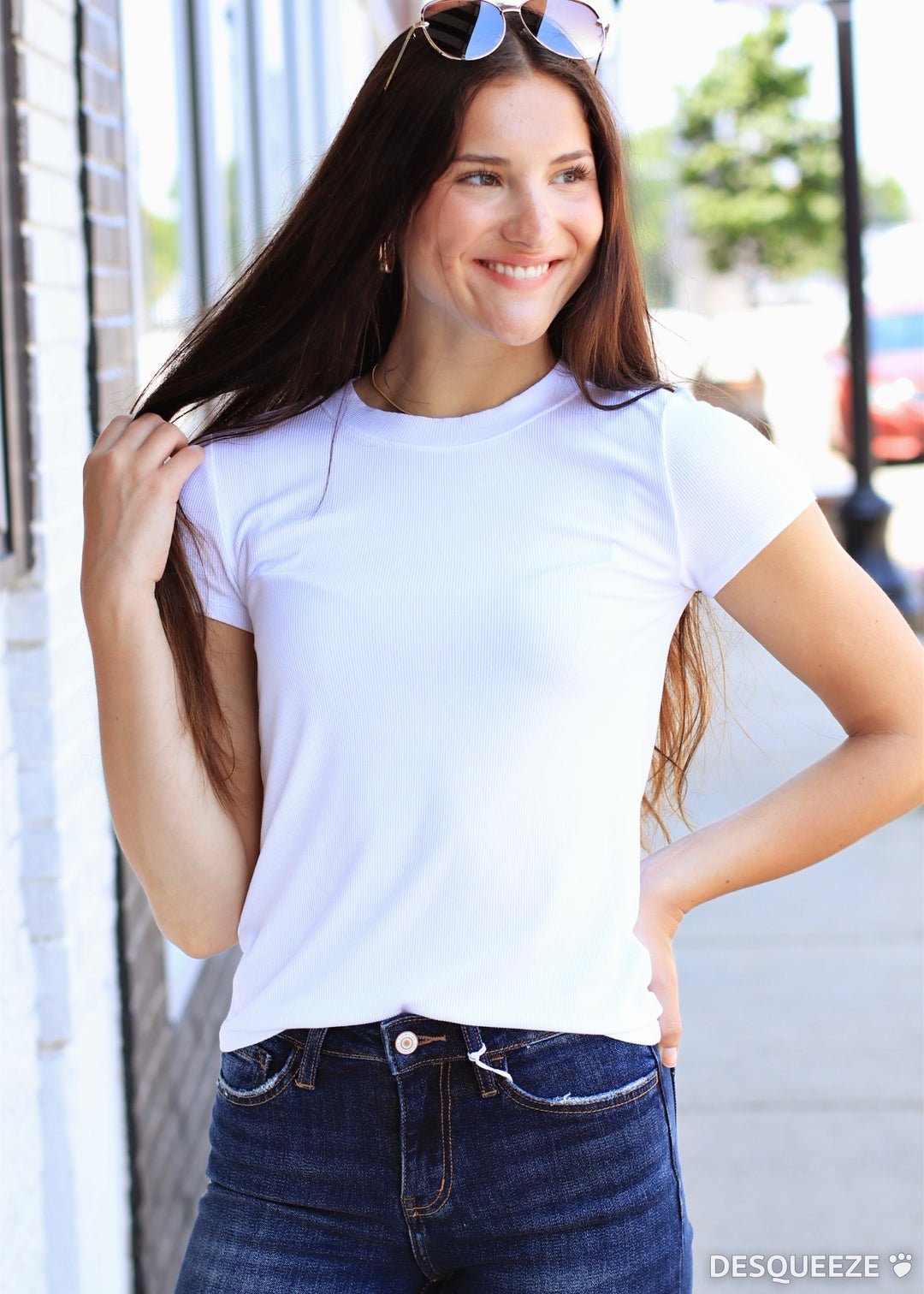 On Repeat Tee in Off White