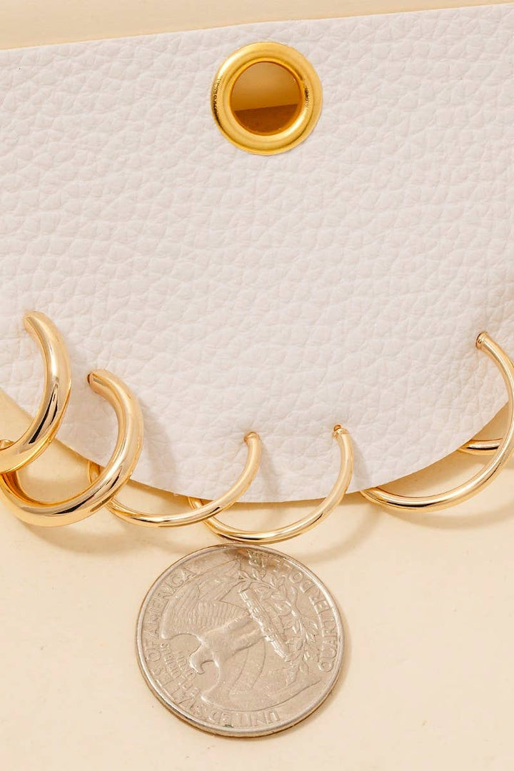 3Pc Dainty Tube Hoop Earrings Set