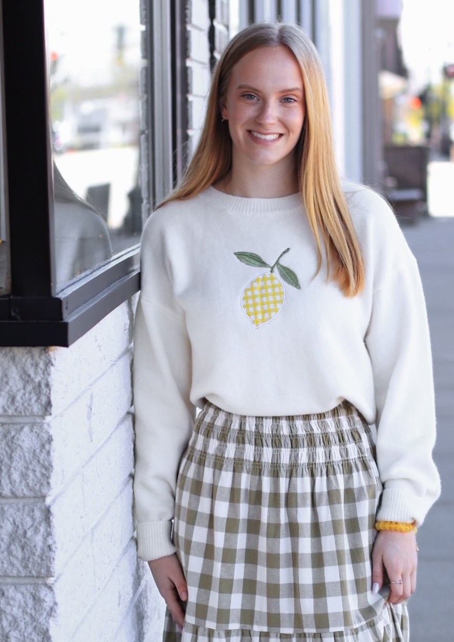 Plaid Lemon Sweater