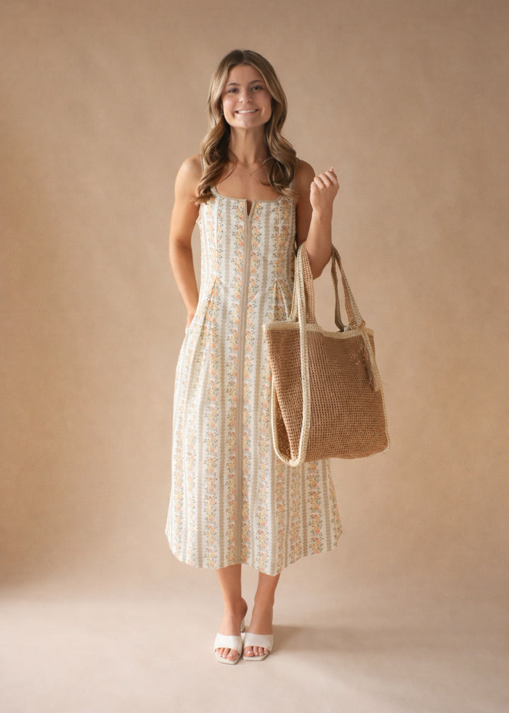 The Golden Ecru Meadow Midi Dress