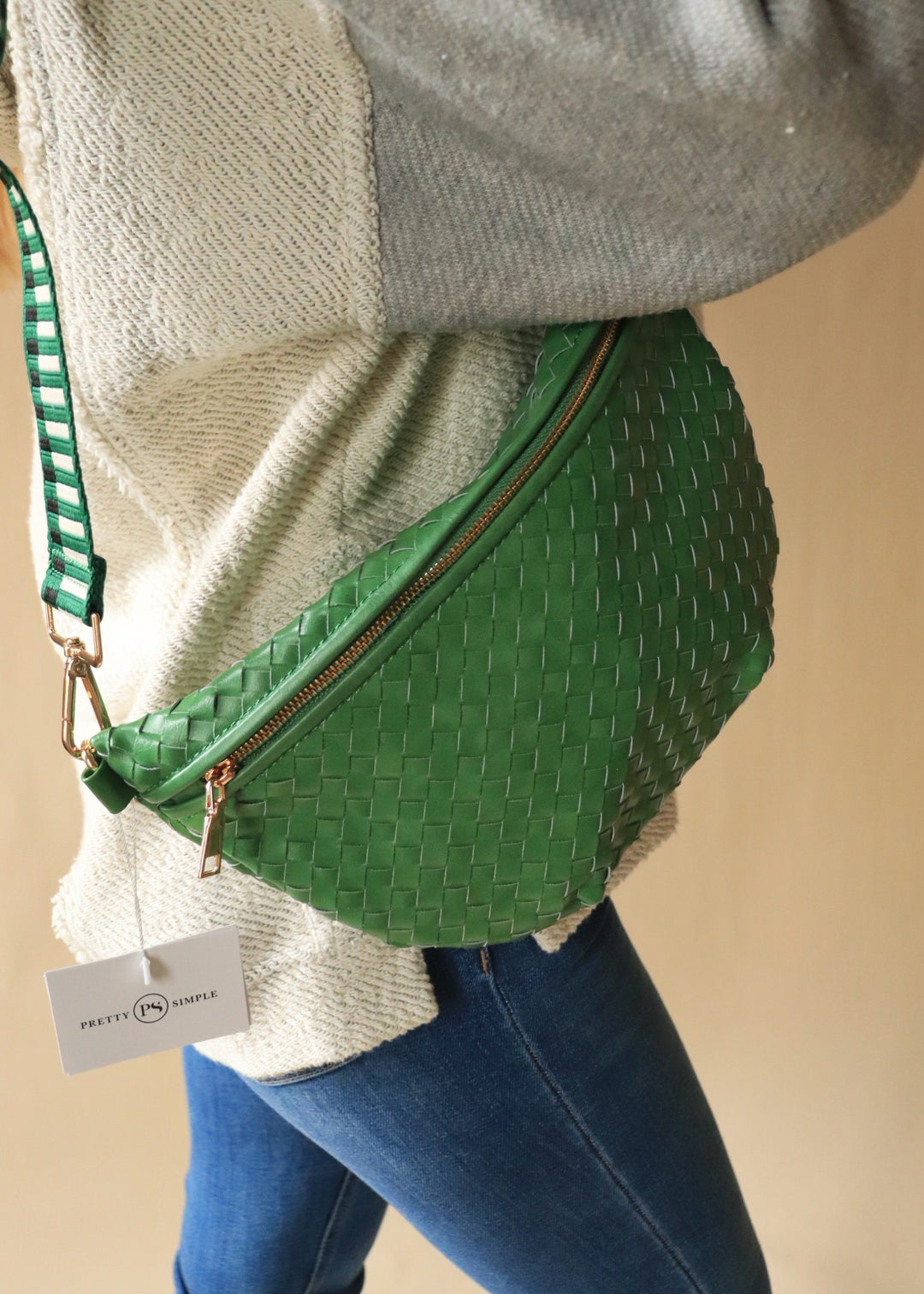 Westlyn Woven Bum Bag in Emerald