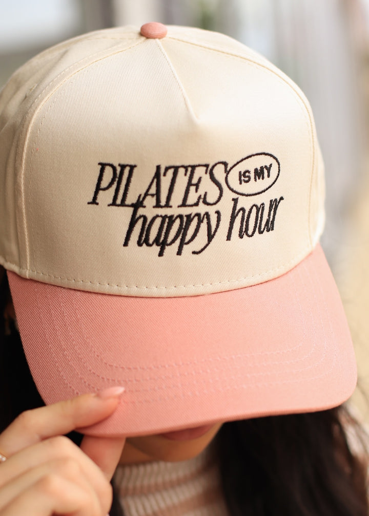 Pilates Is My Happy Hour Embroidered Hat
