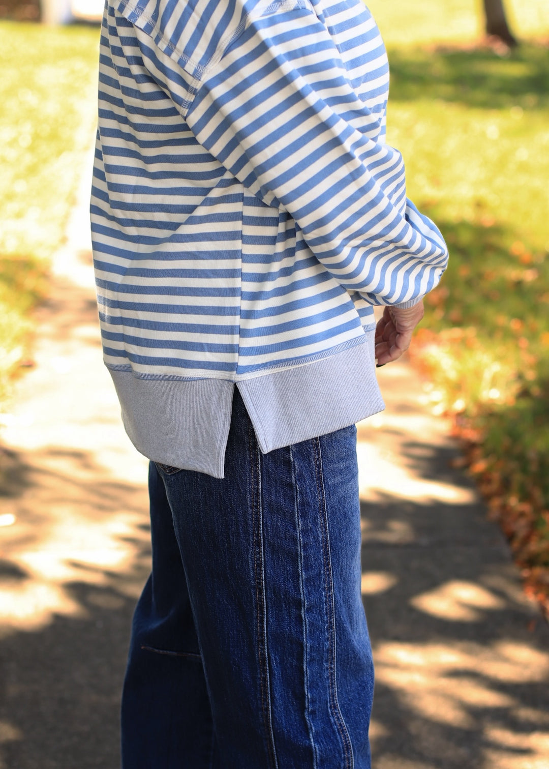 Stripe Comfy Casual Oversized Knit Top