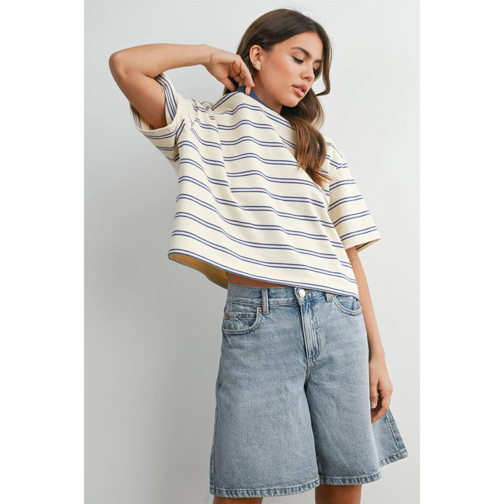 The Cape Cod Striped Boxy Tee