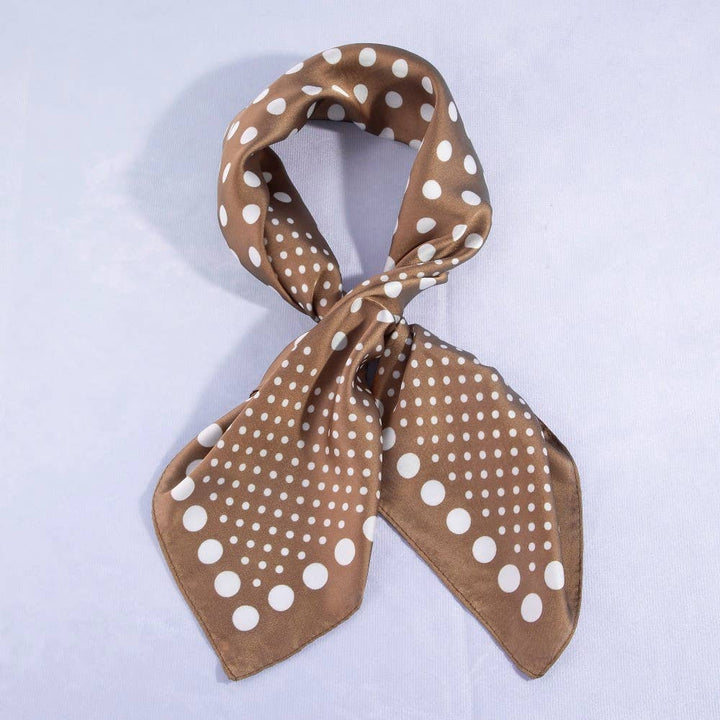 Ombre Polka Dot Print Satin Square Scarf
