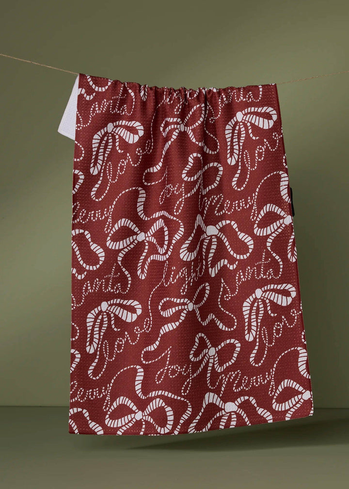 Cheerful Bows Tea Towel