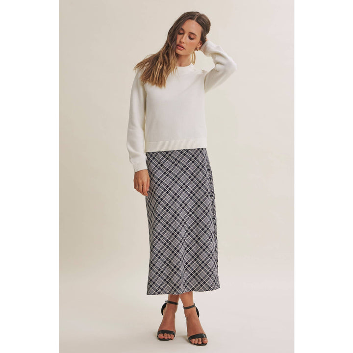 The Blair Plaid Midi Skirt