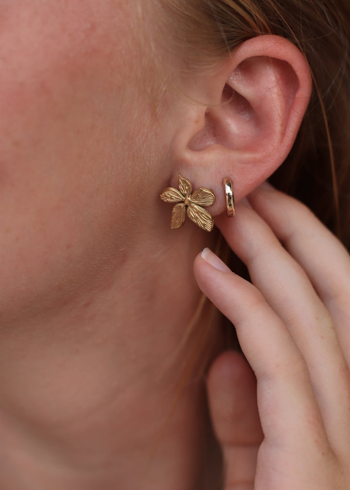 18K Gold Plated Waterproof Stainless Steel Stud Earrings