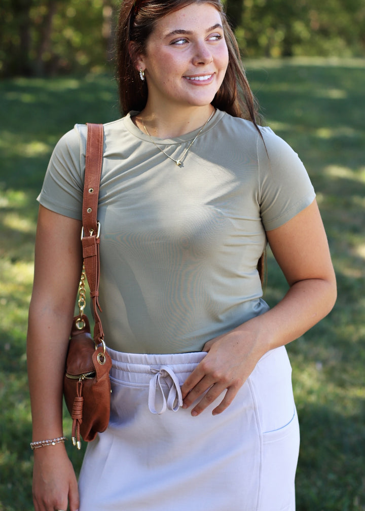 The Cloud Bamboo Tee in Fern