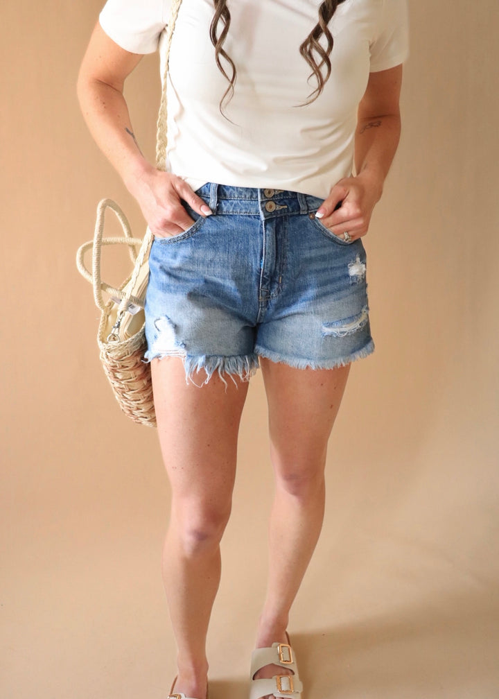 Maxine High Rise Mom Denim Shorts