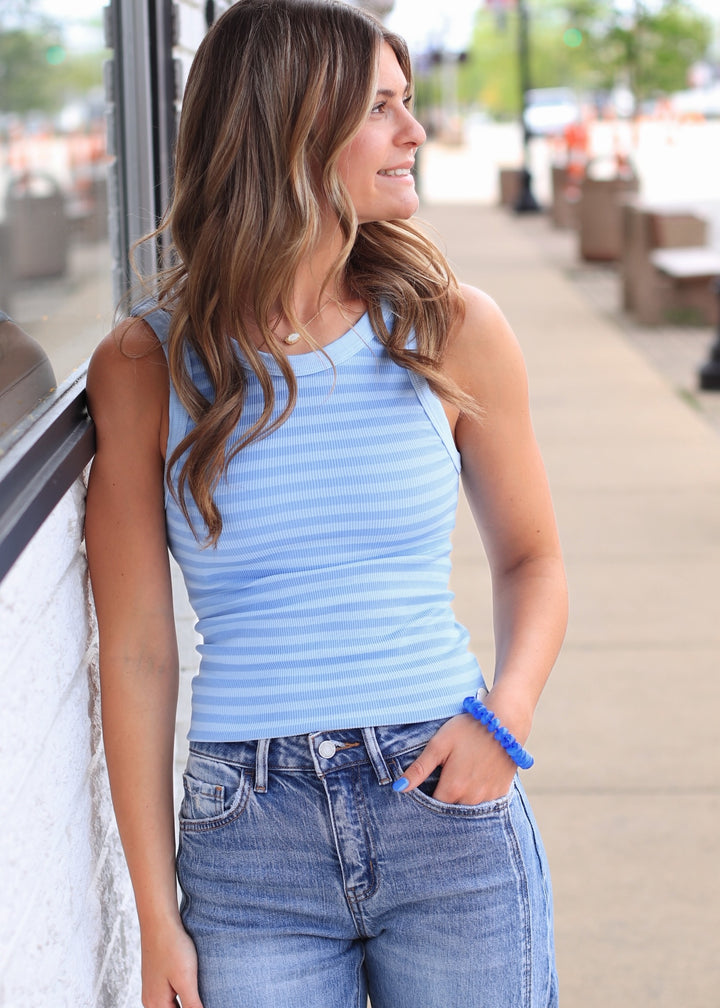 Reversible Tank Top in Serene Blue