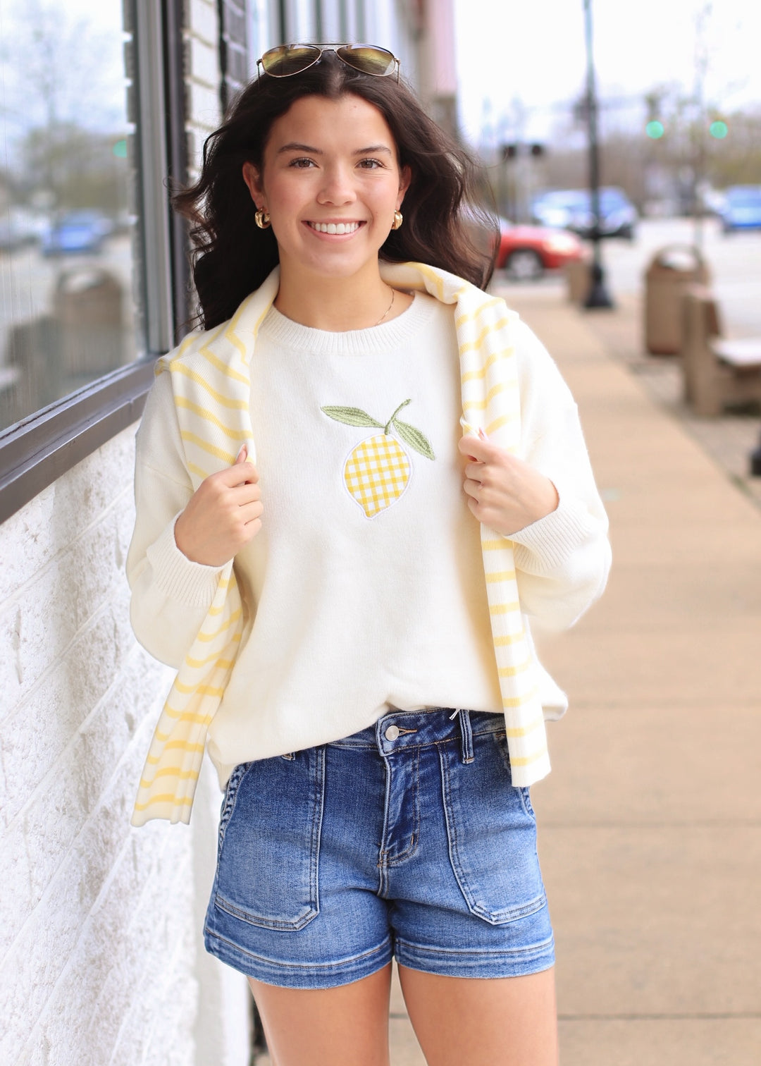 Plaid Lemon Sweater