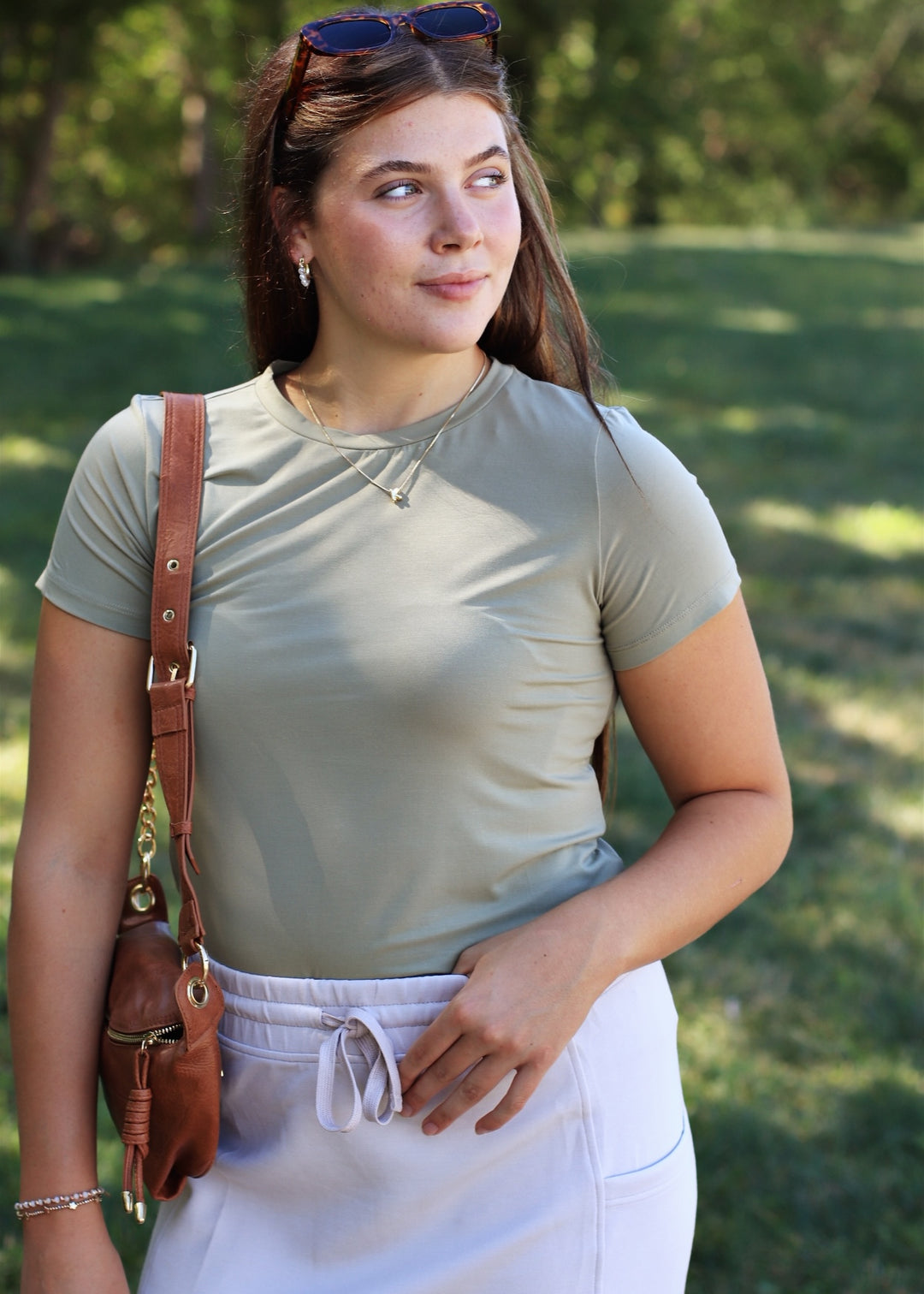 The Cloud Bamboo Tee in Fern