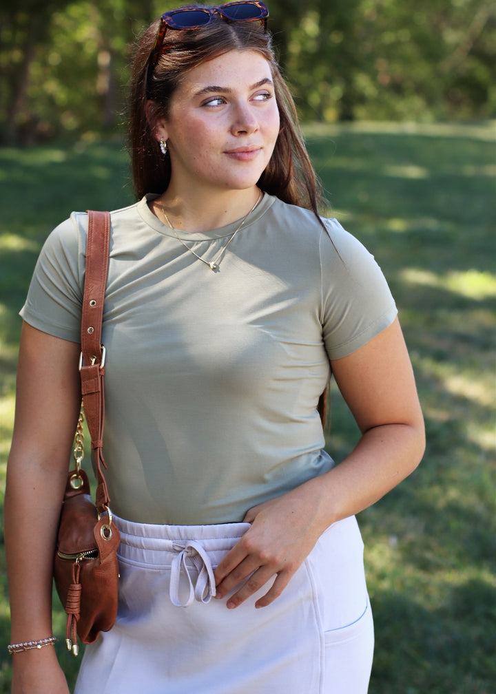 The Cloud Bamboo Tee in Fern