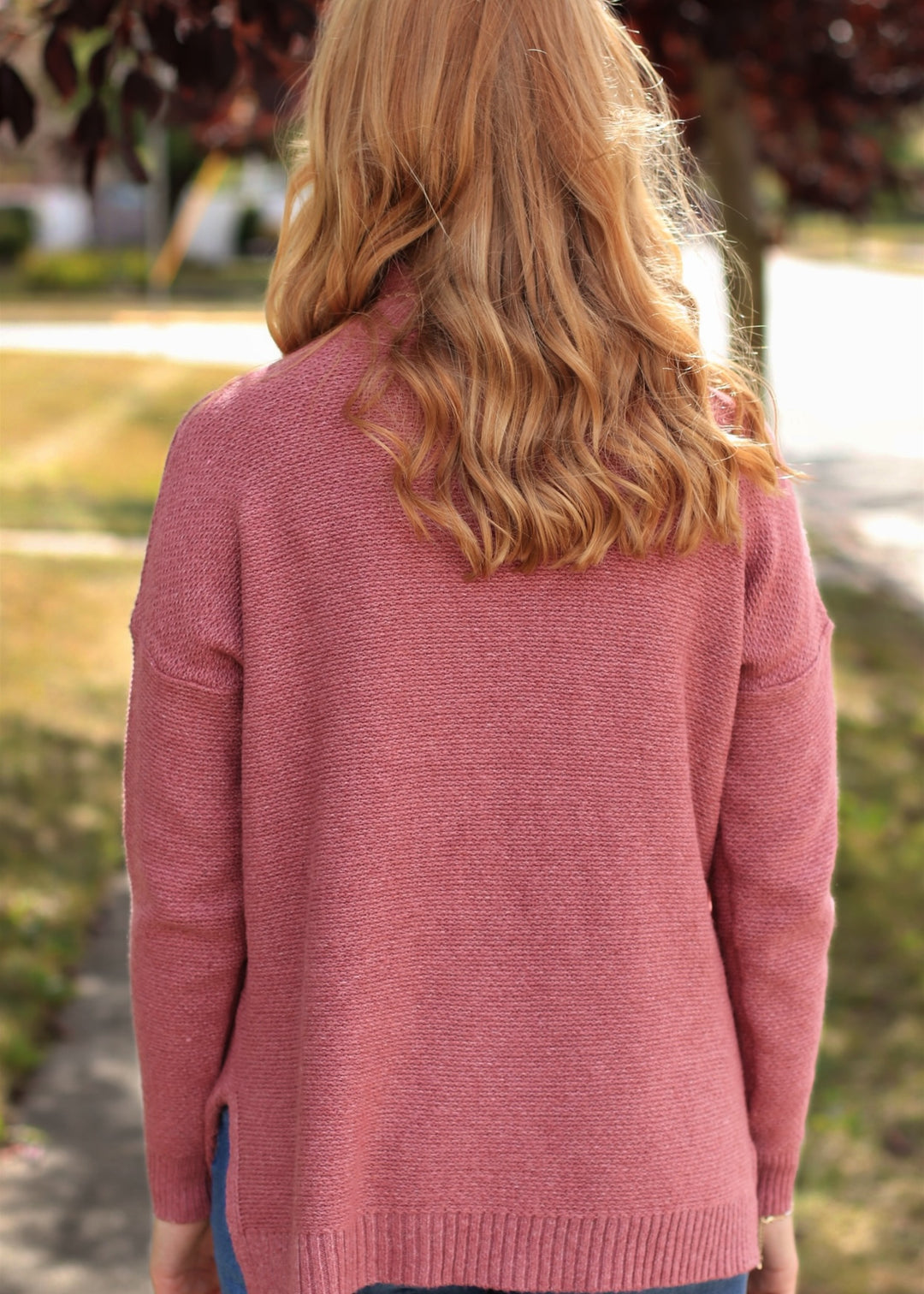 The Rosé Retreat Marled Boxy Pullover