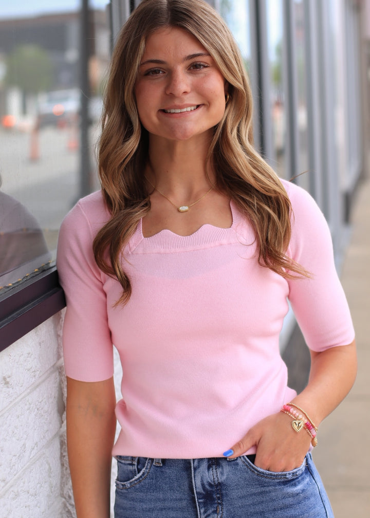 The Sweetheart Charm Knit Top