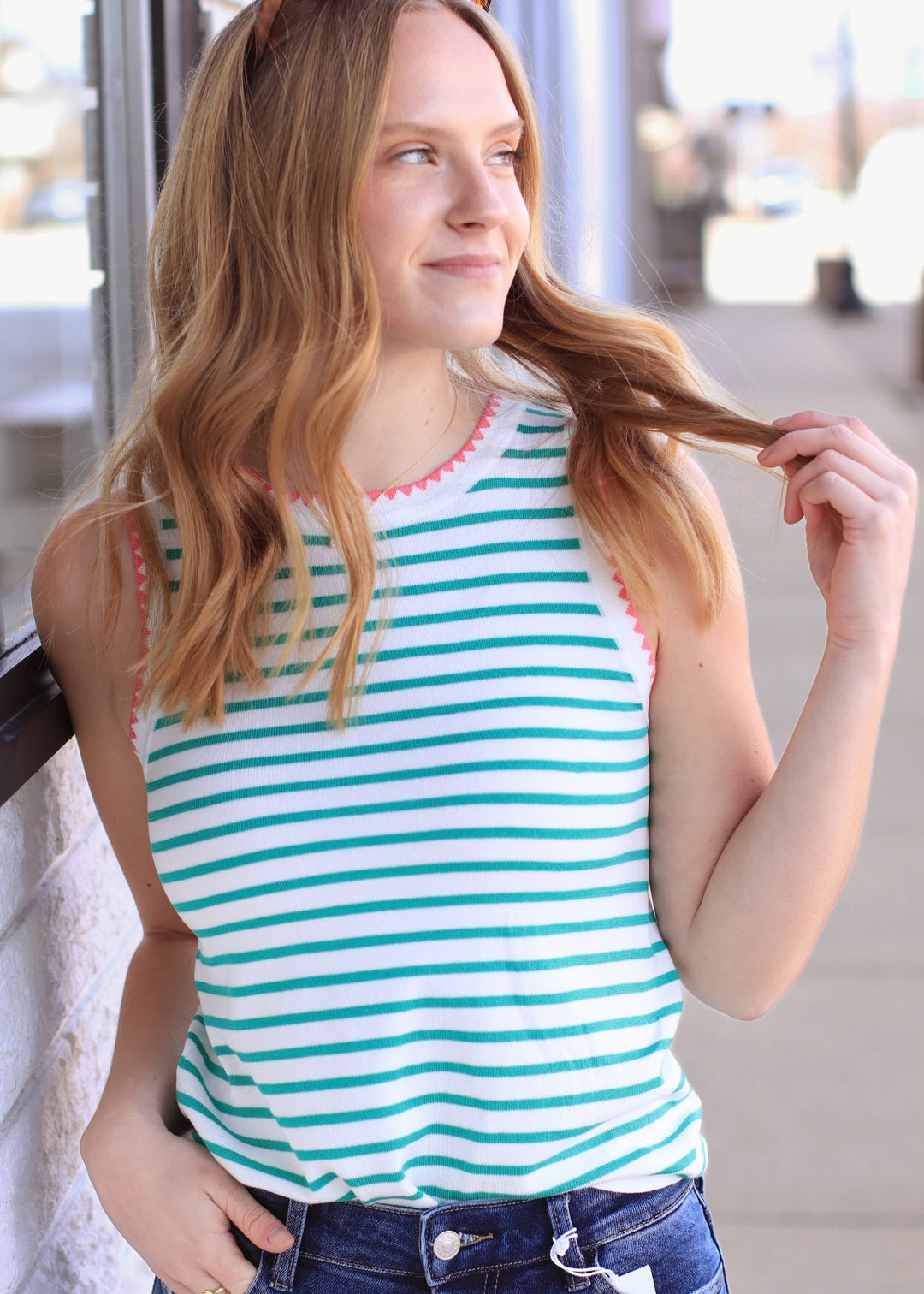 The Clover Stripe Sweater Tank