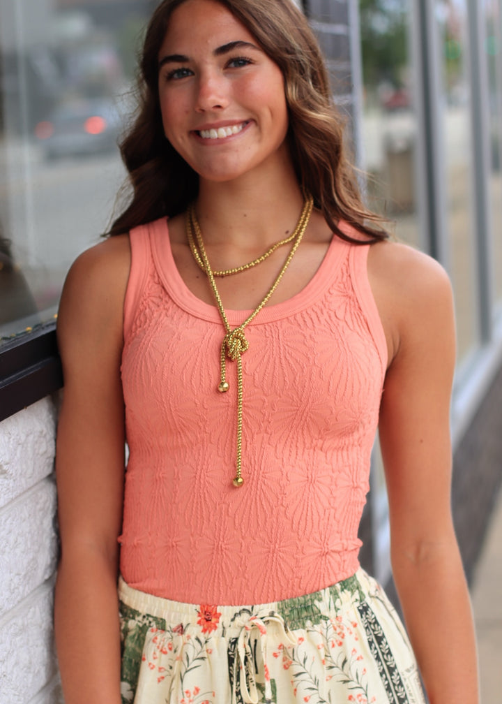 Reversible Lace Textured Tank Top