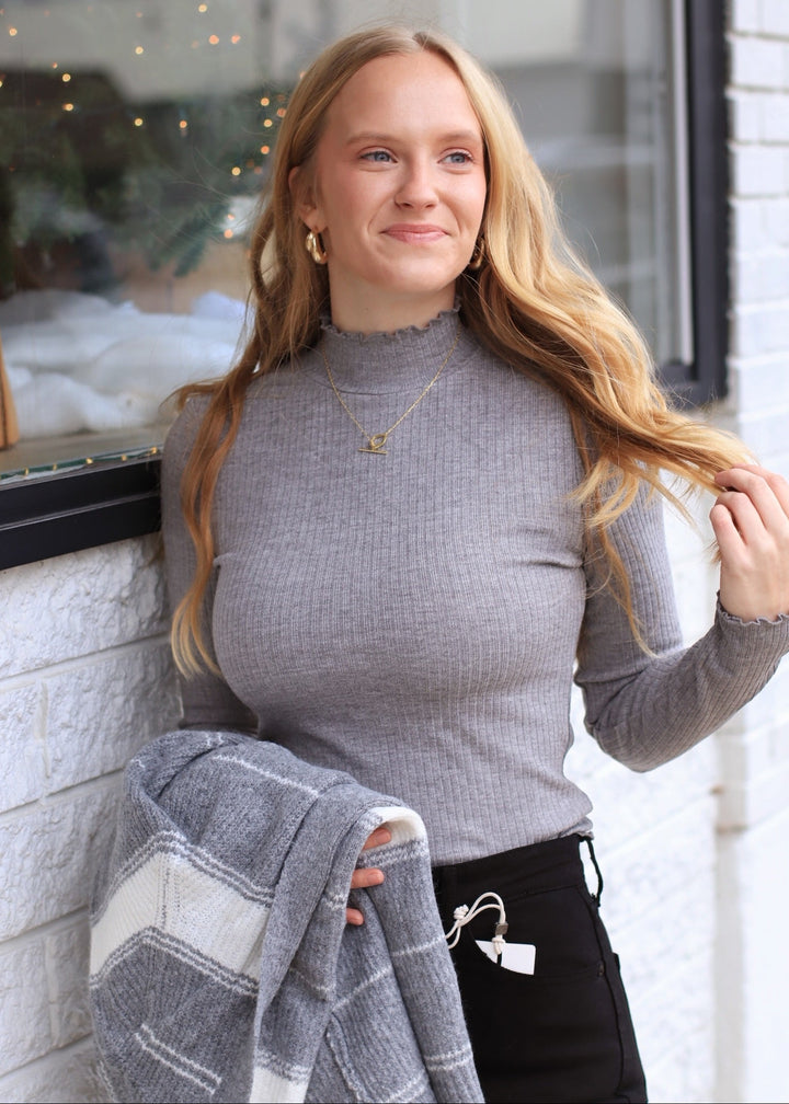 The Slatebury Mock Neck Top