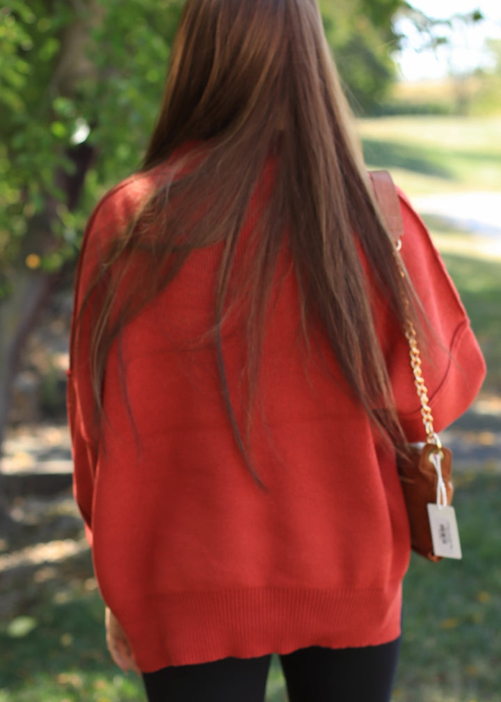 Autumn Clay Oversized Knit Sweater