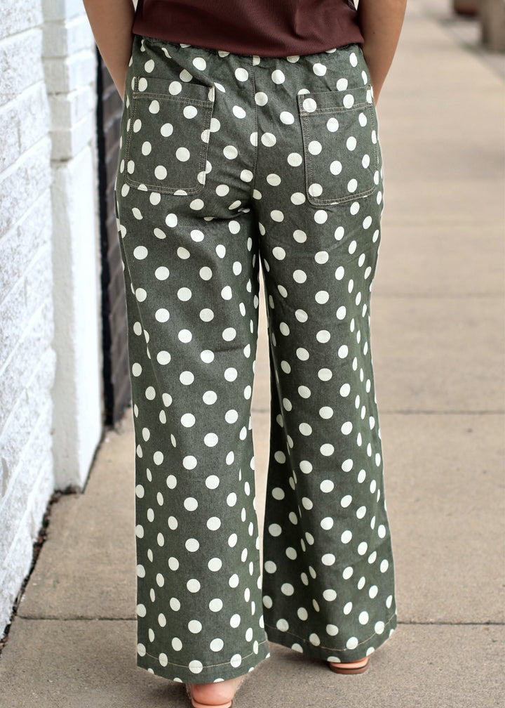 Autumn Dot Drawstring Pants