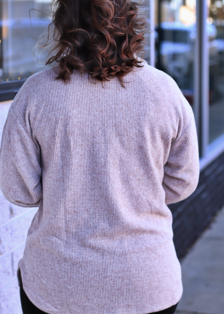 RESTOCK Fall Season Two Tone Shacket in Brown