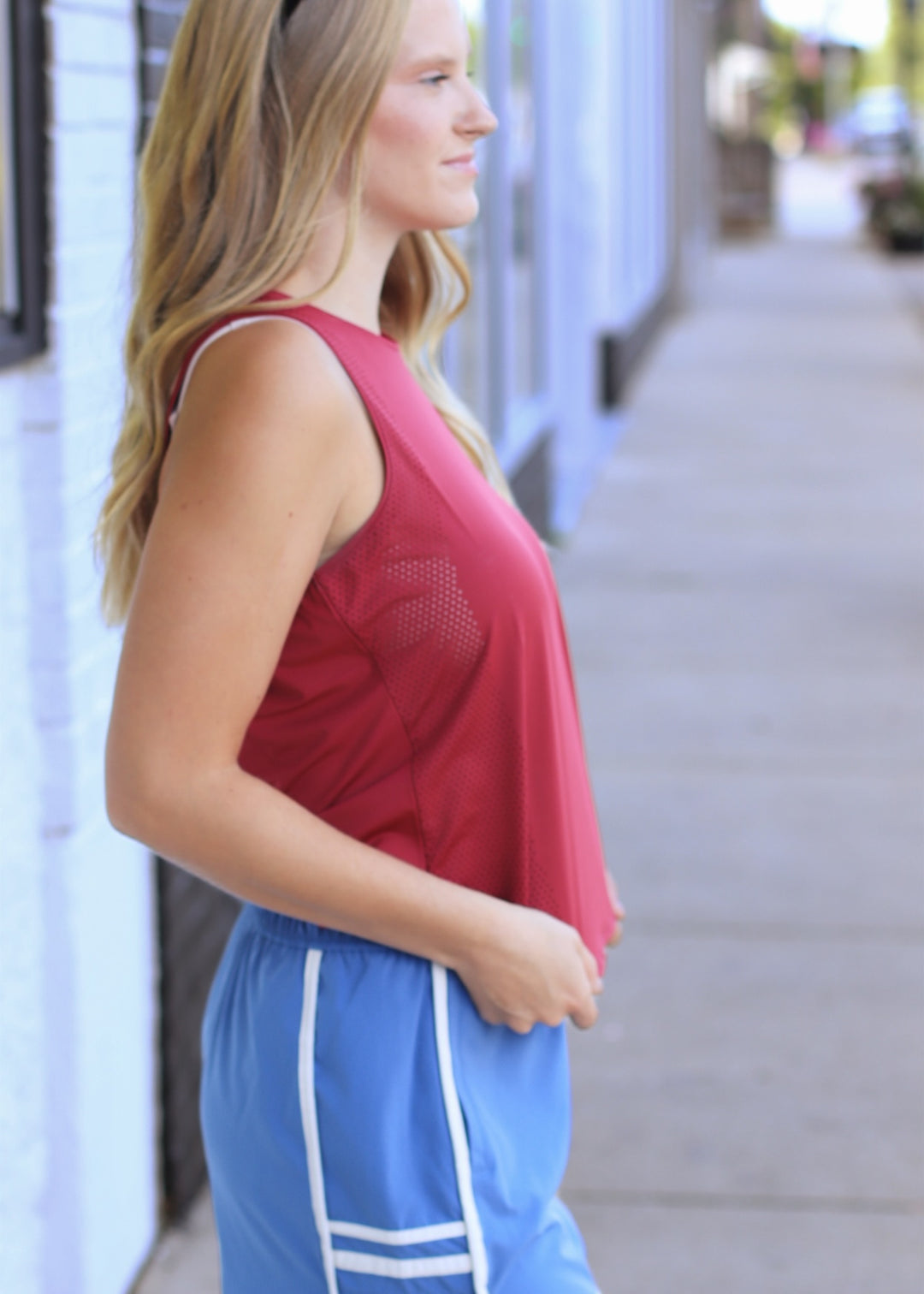 The Open Back Tank in Red