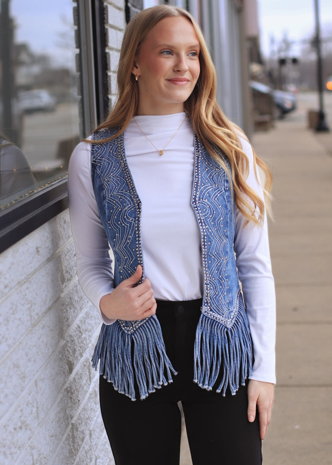 Desert Daze Fringe Denim Vest