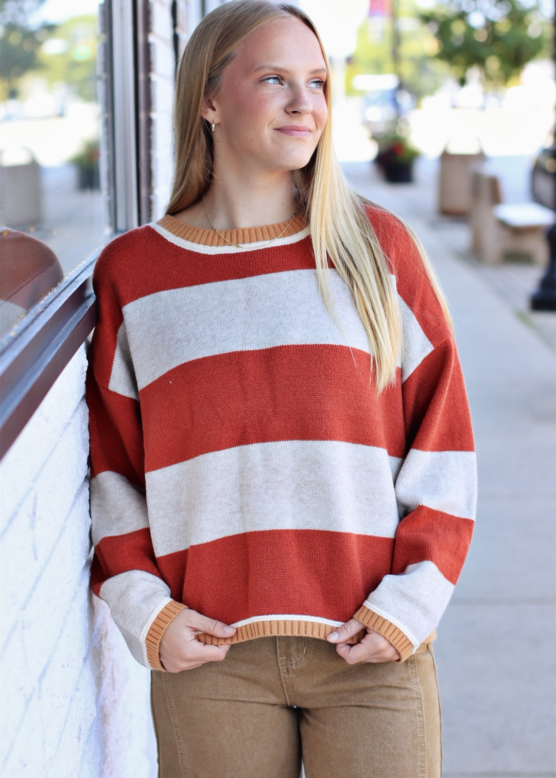 Salt &amp; Pepper Stripe Sweater