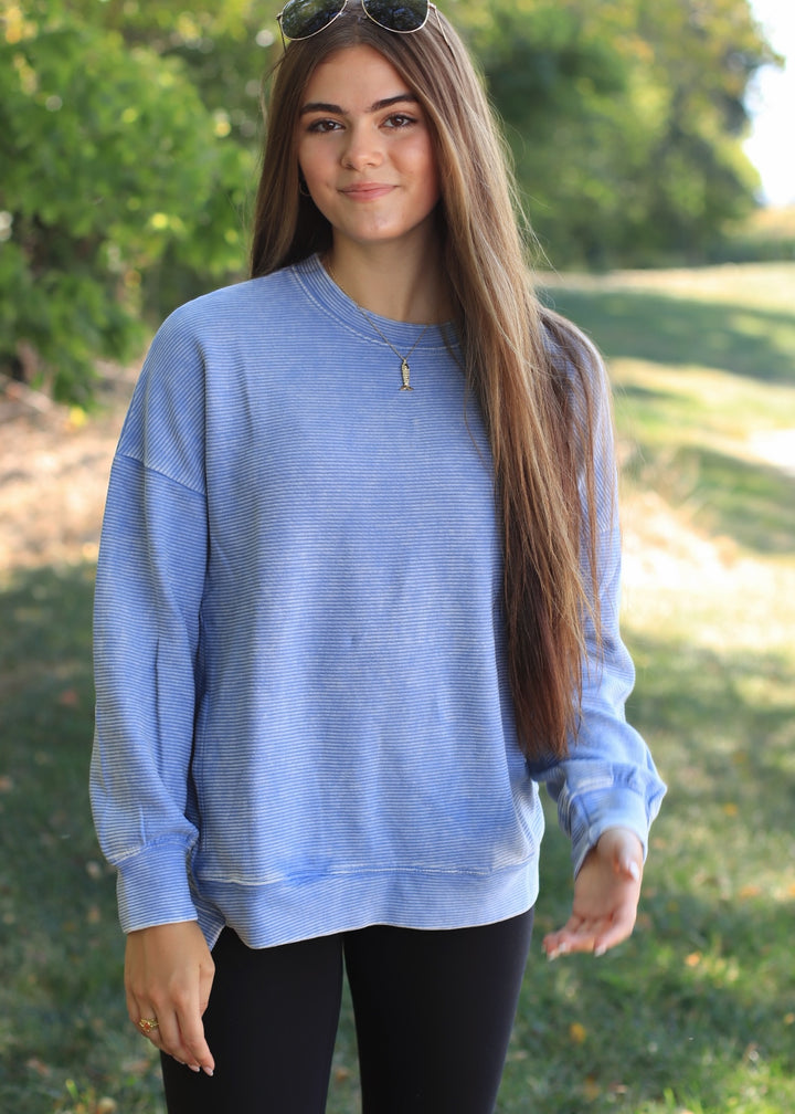 Periwinkle Rose Pullover