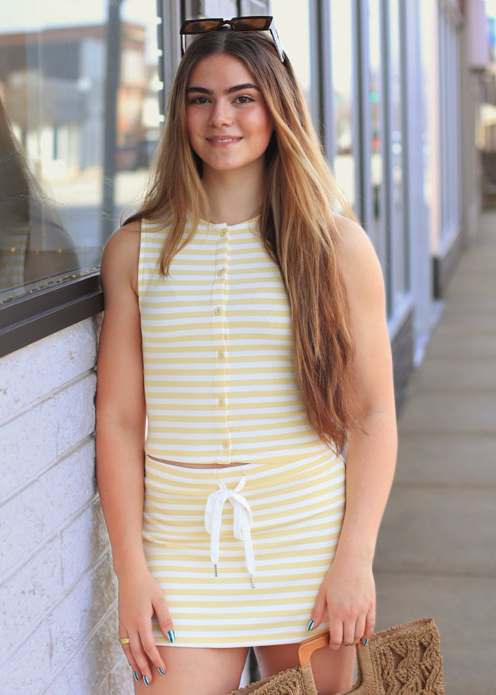 The Buttercream Stripe Skort