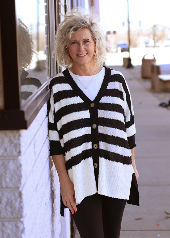 The Briar Popcorn Stripe Cardigan