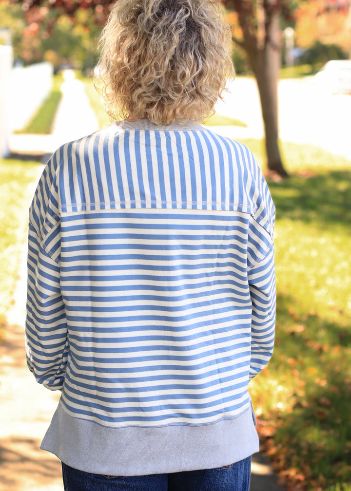 Stripe Comfy Casual Oversized Knit Top