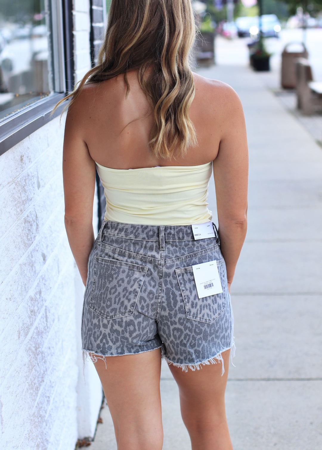 Clean Line Halter Top in Banana