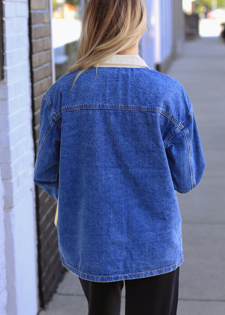 Beverly Contrast Collar Denim Jacket