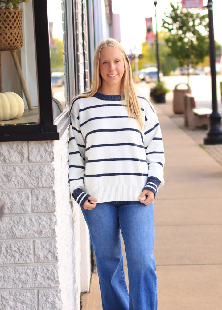 Audrey Oversized Striped Sweater
