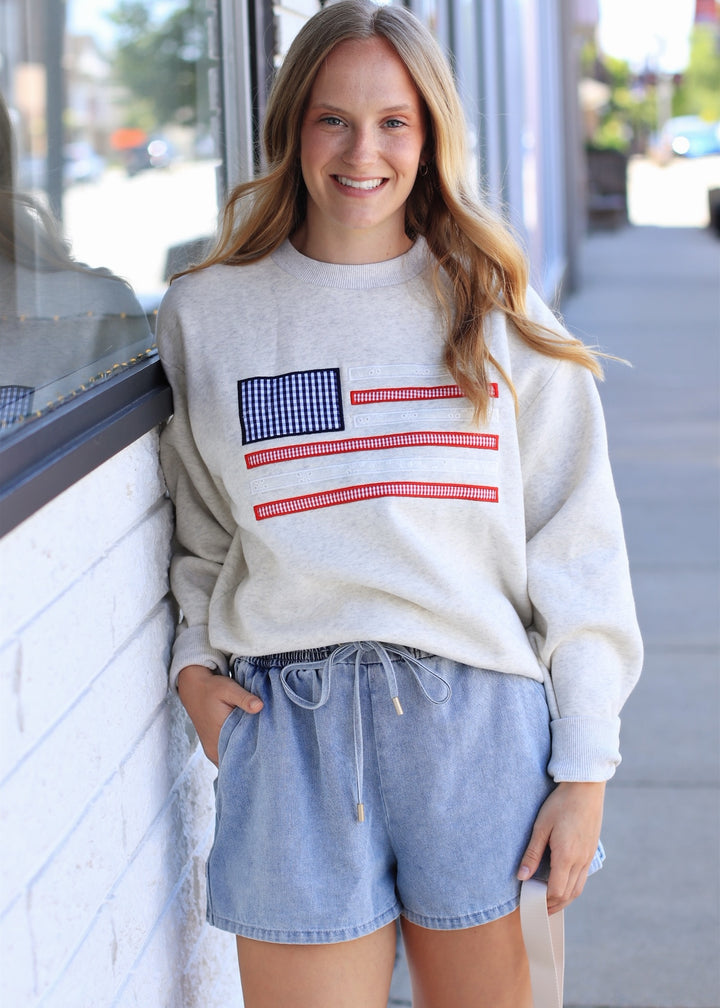 USA Applique Sweatshirt