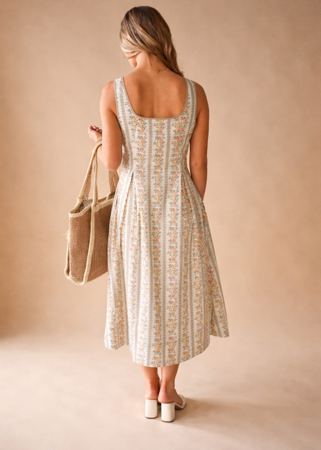 The Golden Ecru Meadow Midi Dress